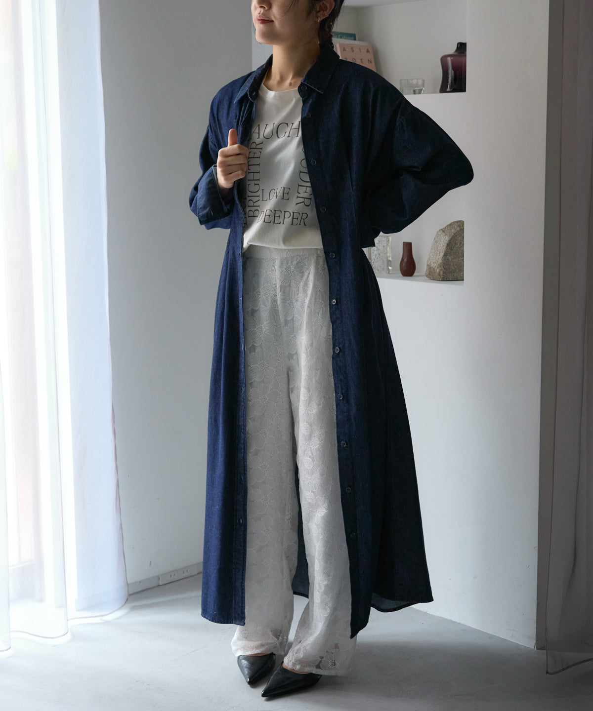 レースワイドパンツ/セットアップ対応