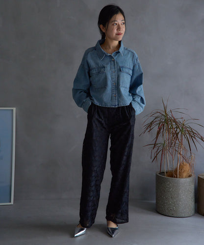 レースワイドパンツ/セットアップ対応