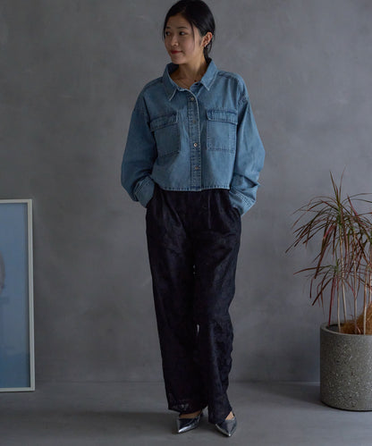 レースワイドパンツ/セットアップ対応