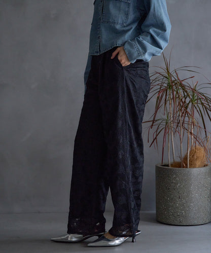 レースワイドパンツ/セットアップ対応