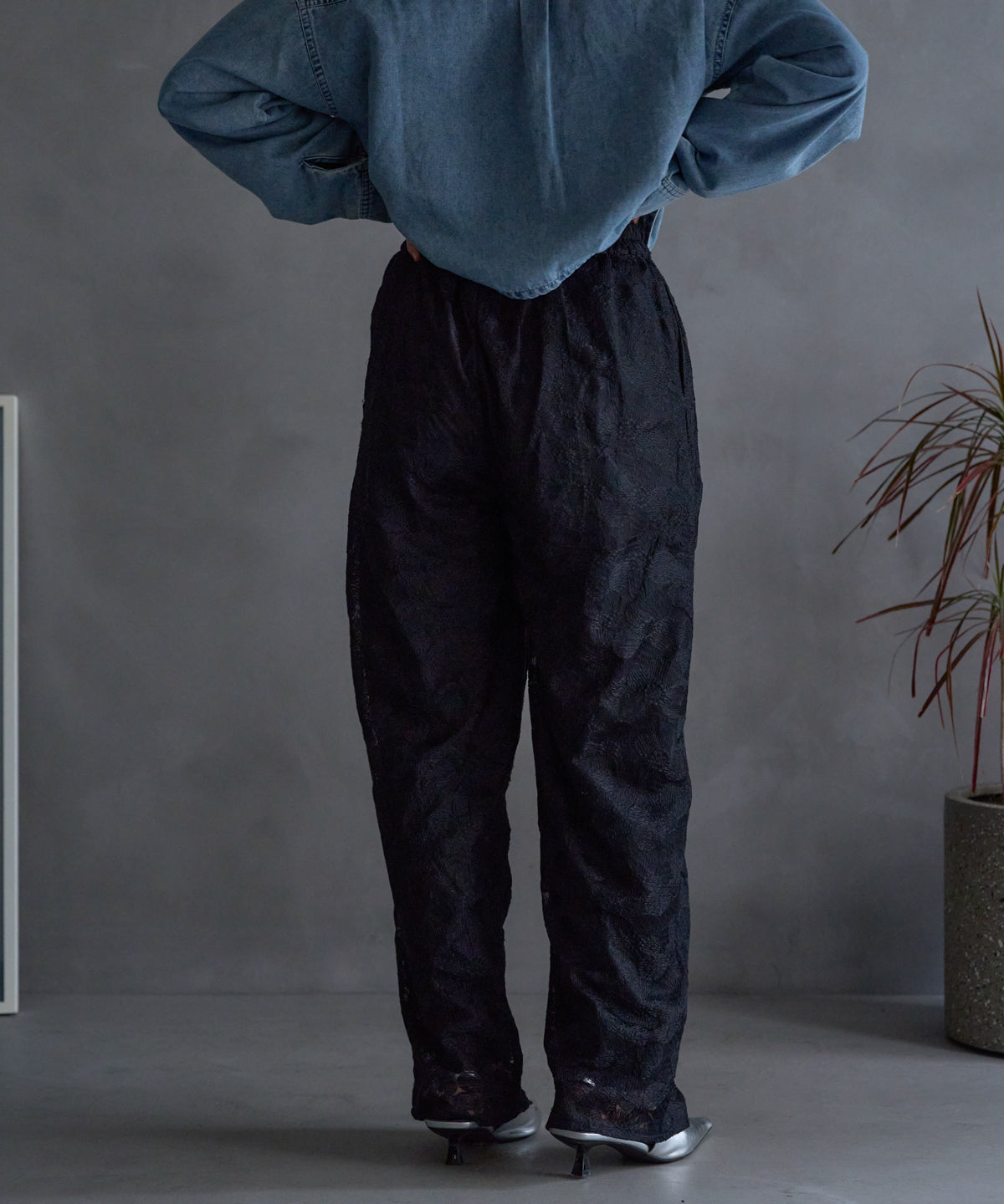 レースワイドパンツ/セットアップ対応