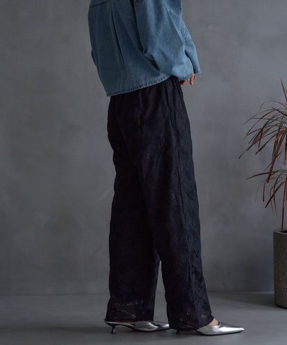 レースワイドパンツ/セットアップ対応