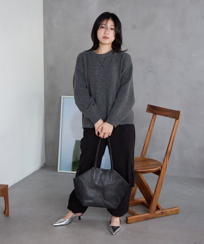 ウール混 オーバーサイズニット