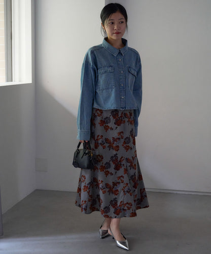 フラワーマーメイドスカート