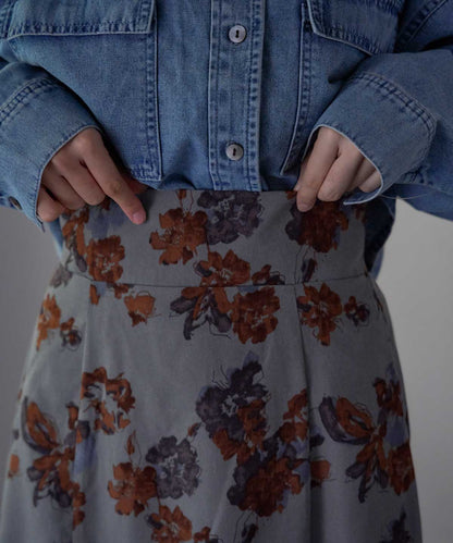 フラワーマーメイドスカート