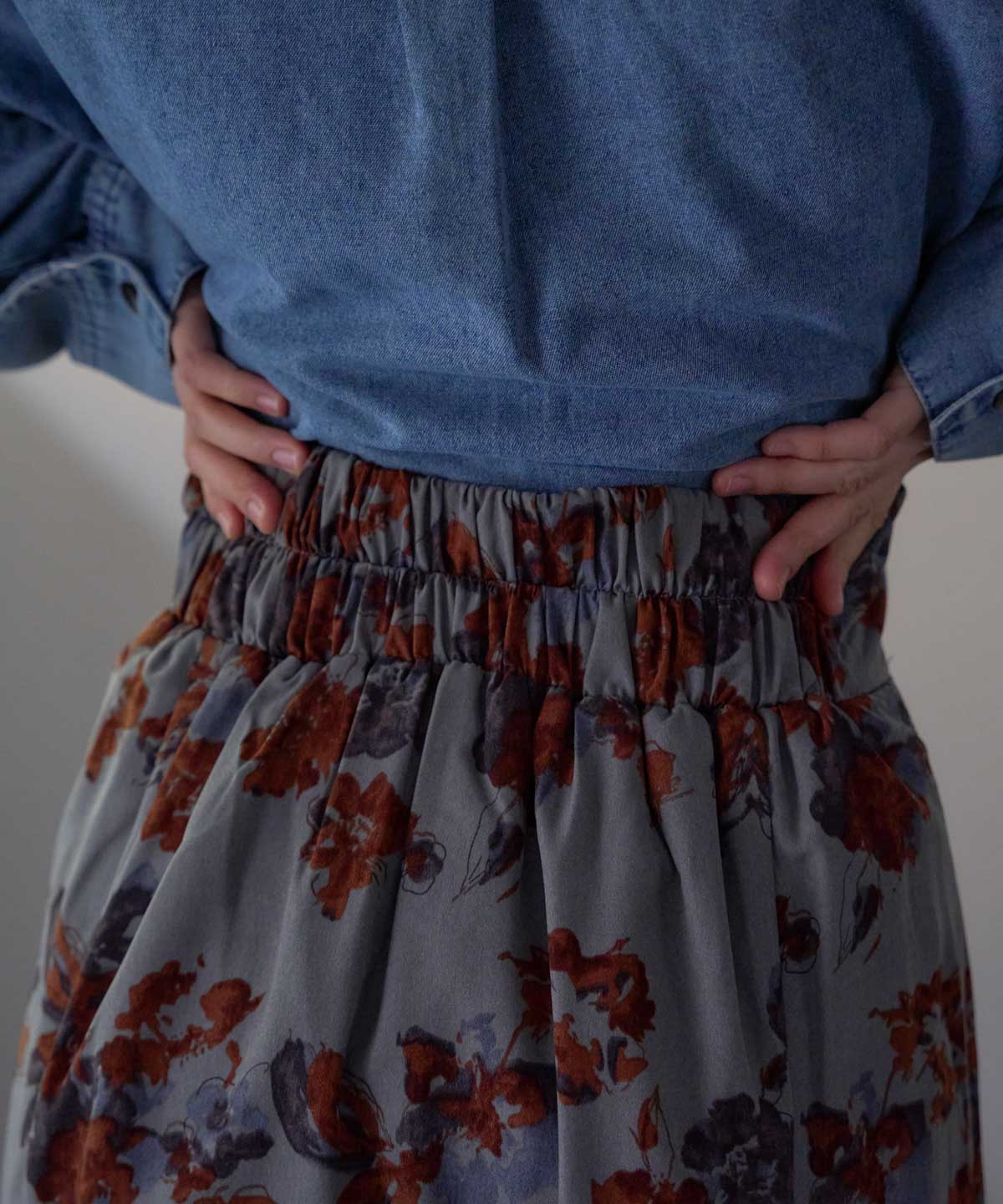 フラワーマーメイドスカート