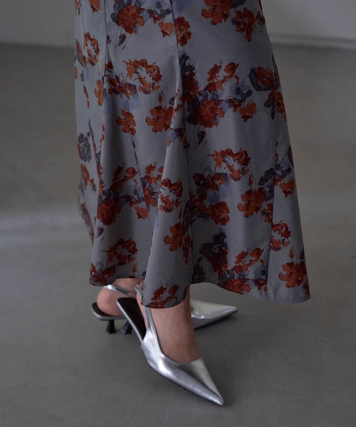 フラワーマーメイドスカート