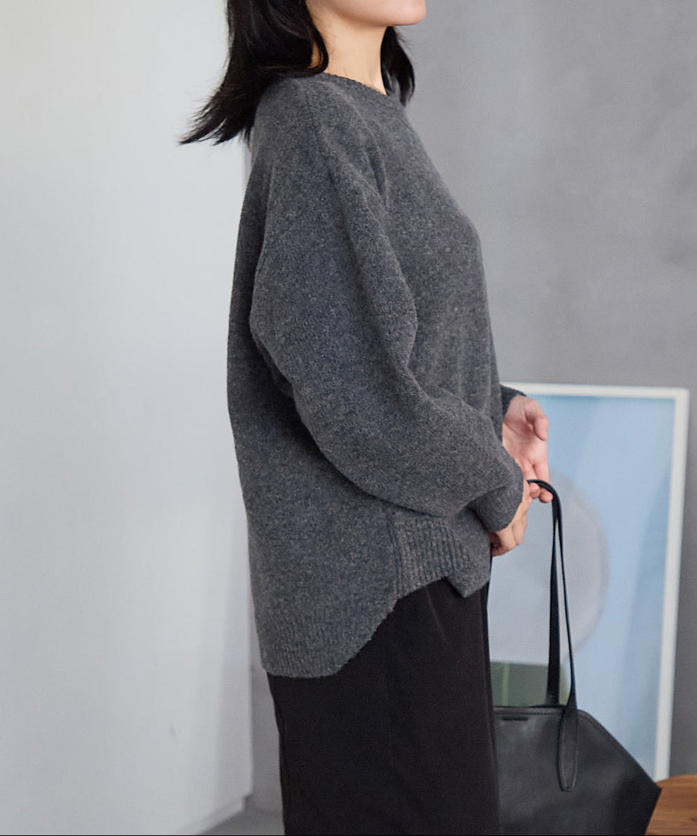 ウール混 オーバーサイズニット
