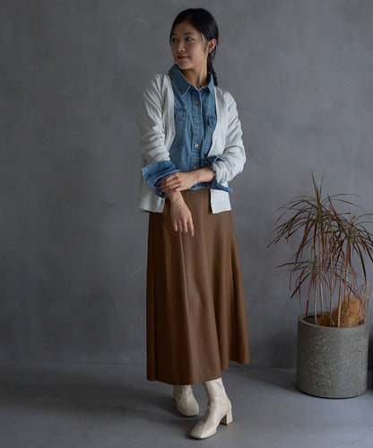 Vネックラメカーディガン