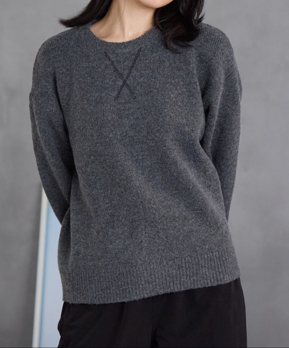 ウール混 オーバーサイズニット