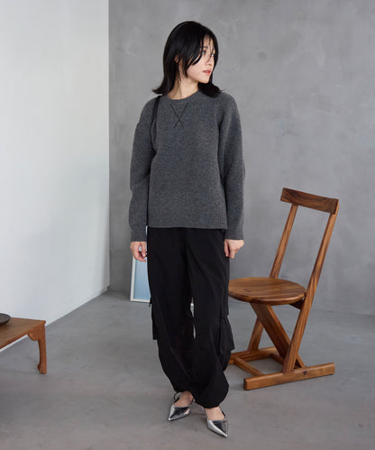 ウール混 オーバーサイズニット