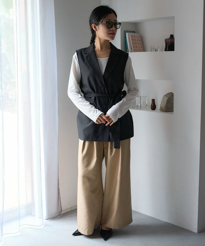 ベルト付きジレ/セットアップ対応