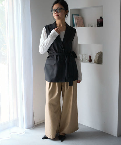 ベルト付きジレ/セットアップ対応