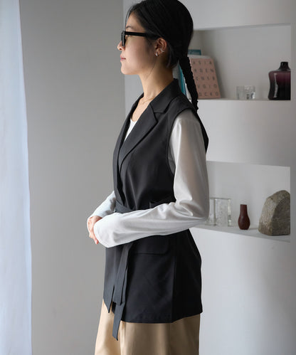 ベルト付きジレ/セットアップ対応