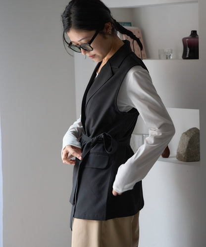 ベルト付きジレ/セットアップ対応