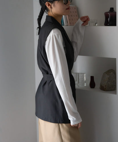 ベルト付きジレ/セットアップ対応