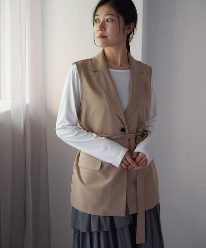 ベルト付きジレ/セットアップ対応