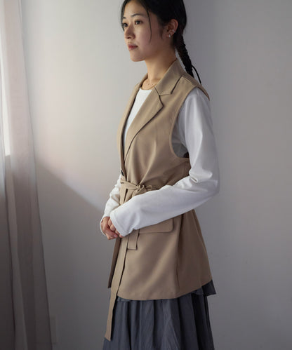 ベルト付きジレ/セットアップ対応