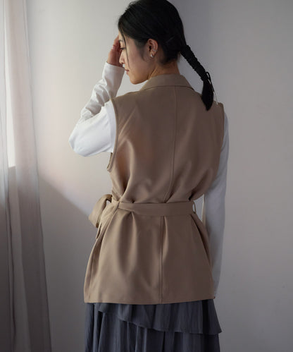 ベルト付きジレ/セットアップ対応