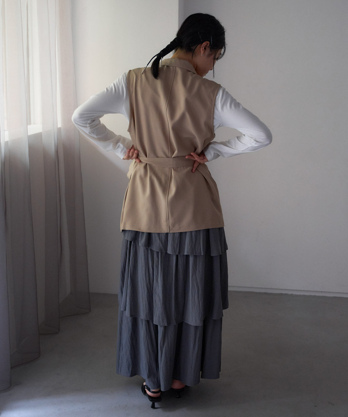 ベルト付きジレ/セットアップ対応