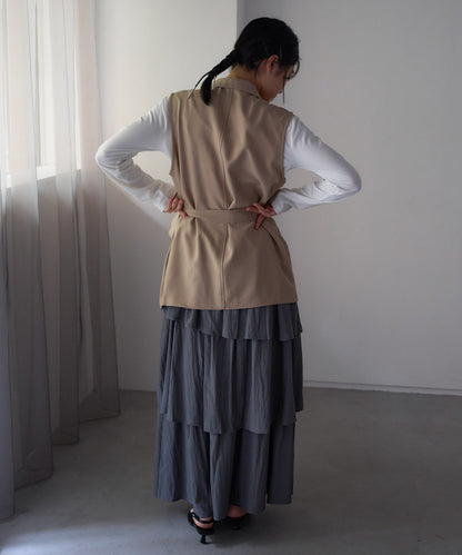 ベルト付きジレ/セットアップ対応