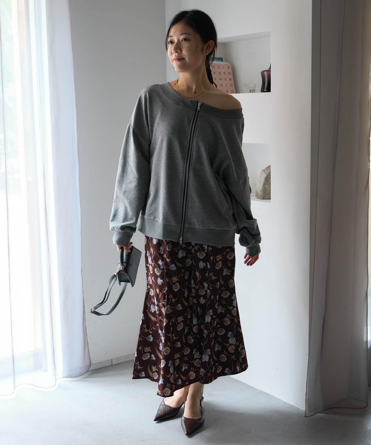 フラワーマーメイドスカート