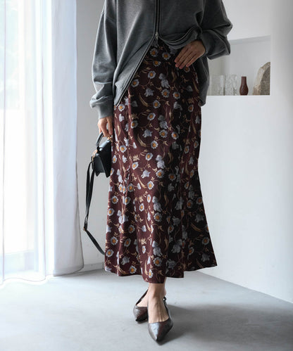 フラワーマーメイドスカート