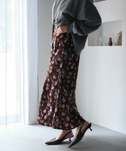 フラワーマーメイドスカート