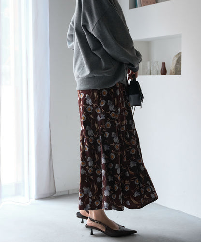 フラワーマーメイドスカート