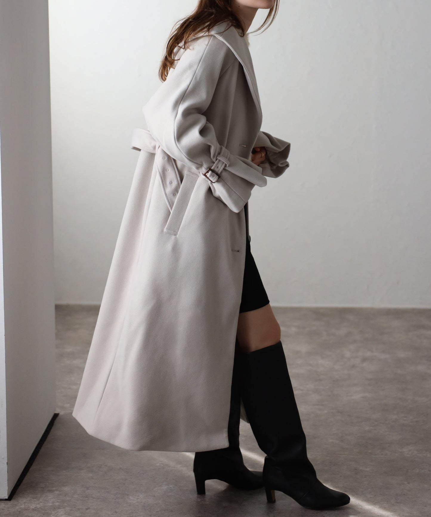 ボリュームタックスリーブコート