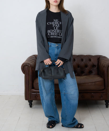 長袖ロゴプリントTシャツ
