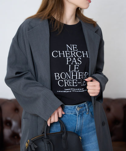 長袖ロゴプリントTシャツ