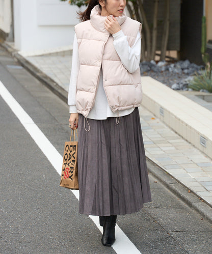 ポンチスエードプリーツスカート