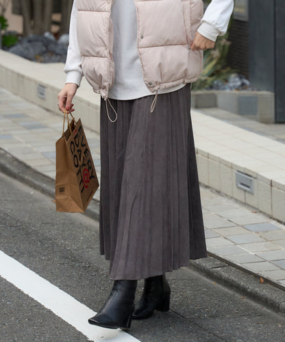 ポンチスエードプリーツスカート