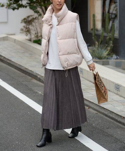 ポンチスエードプリーツスカート