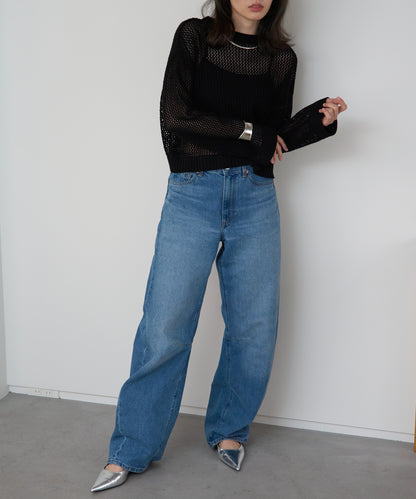 メッシュニットプルオーバー