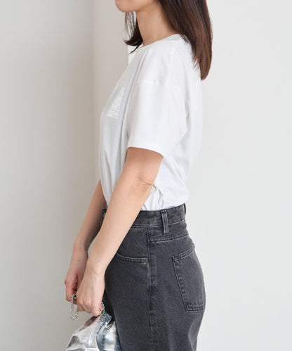 箔プリント半袖Tシャツ