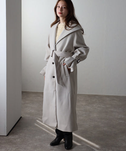 ボリュームタックスリーブコート