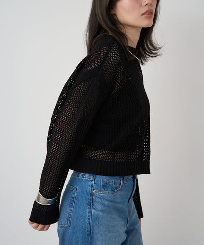 メッシュニットプルオーバー