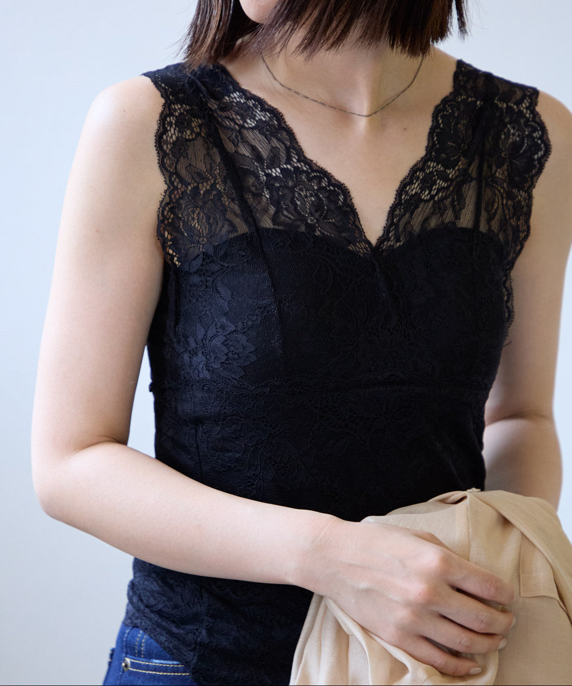 レース切り替えタンクトップ