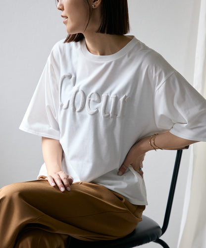 ロゴ発泡プリント半袖Tシャツ