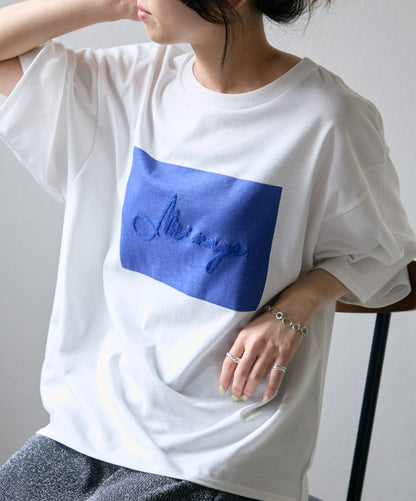 半袖ボックスプリントTシャツ