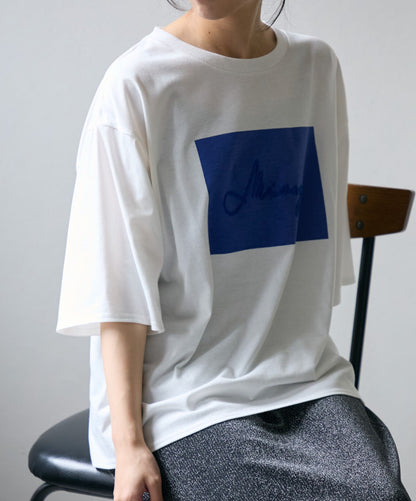 半袖ボックスプリントTシャツ