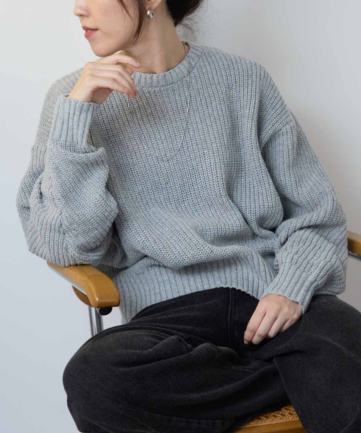 つぶつぶ MIXカラーネップニット