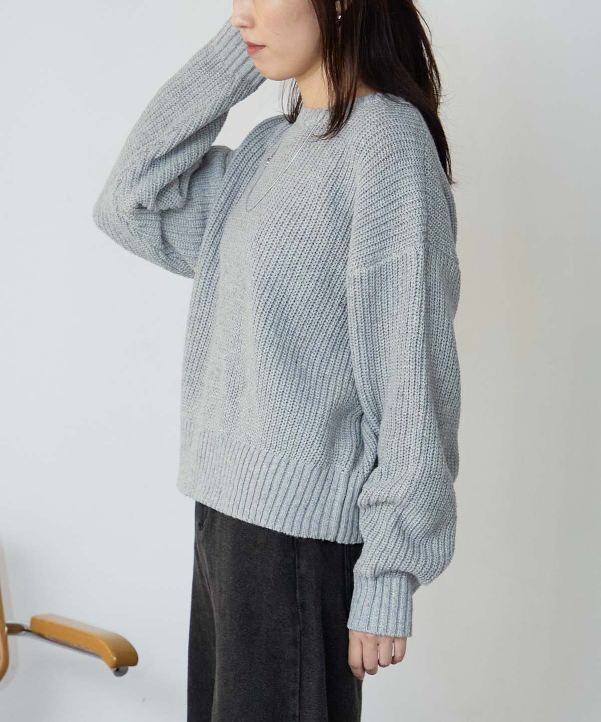 つぶつぶ MIXカラーネップニット