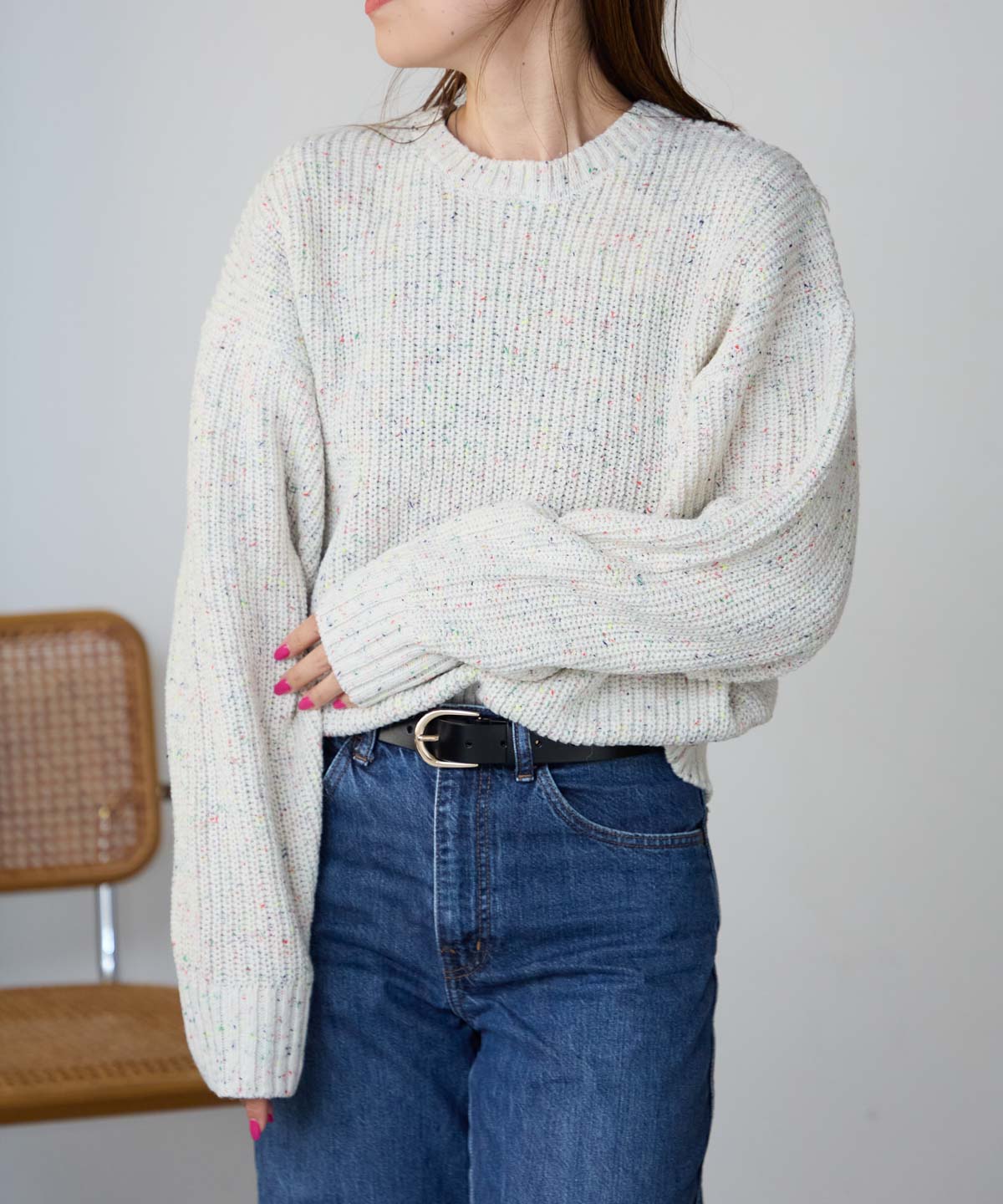 つぶつぶ MIXカラーネップニット