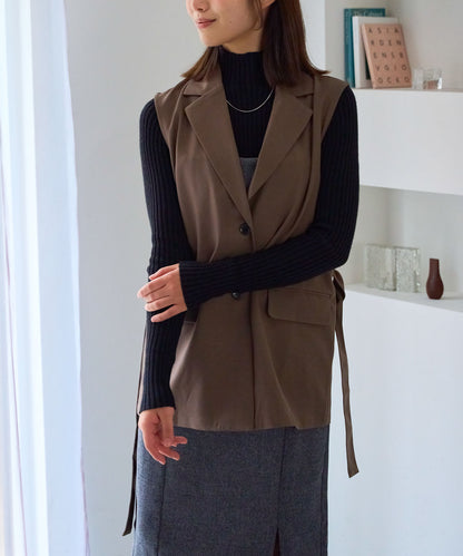 ベルト付きジレ/セットアップ対応