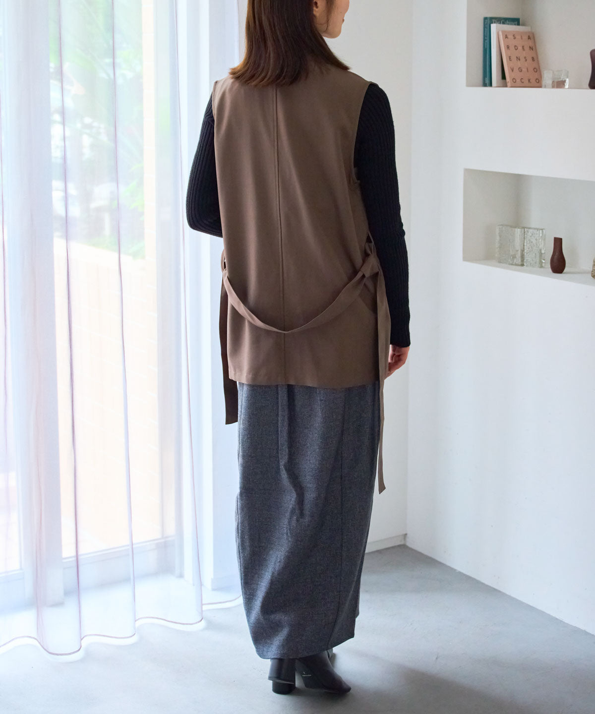 ベルト付きジレ/セットアップ対応