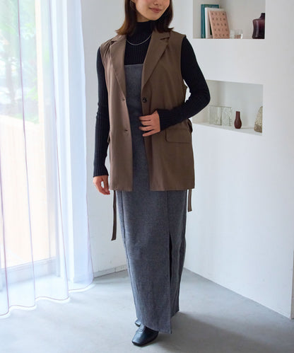 ベルト付きジレ/セットアップ対応