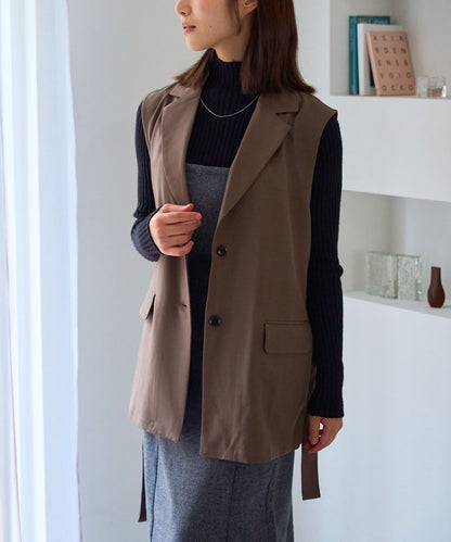 ベルト付きジレ/セットアップ対応